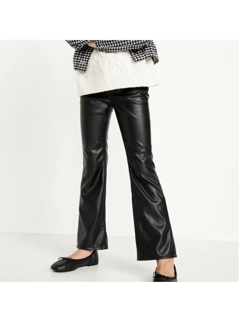 14 Girls • Old Navy • High-Waisted Flare Faux Leather Pants
